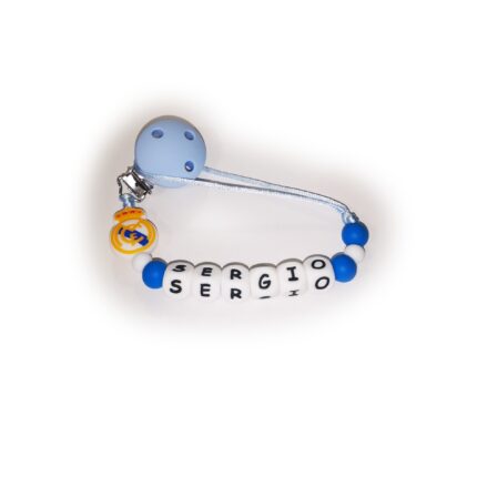 Chupetero Real Madrid azul personalizado