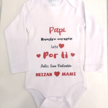 Body San Valentín personalizado