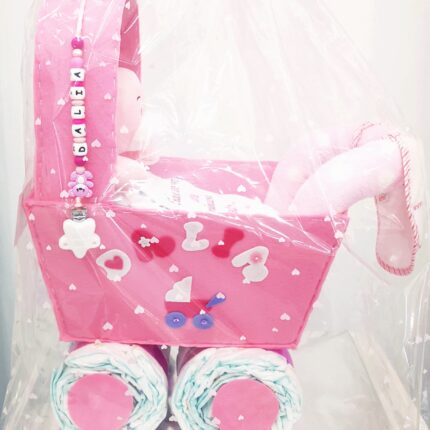 Carrito rosa mediano personalizado