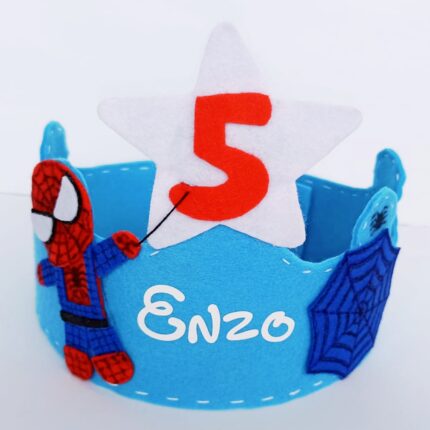 Corona spiderman cumpleaños varios colores