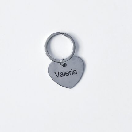 VALERIA. Chapa grabada llavero