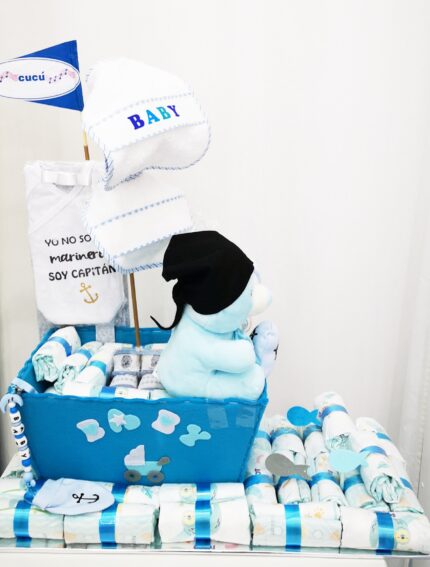 Barco pirata pañales personalizado